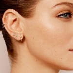 Djula - Diamond Leaf Single Stud Earring